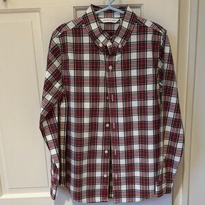 Janie and Jack, boys tartan plaid button down,
Size 8